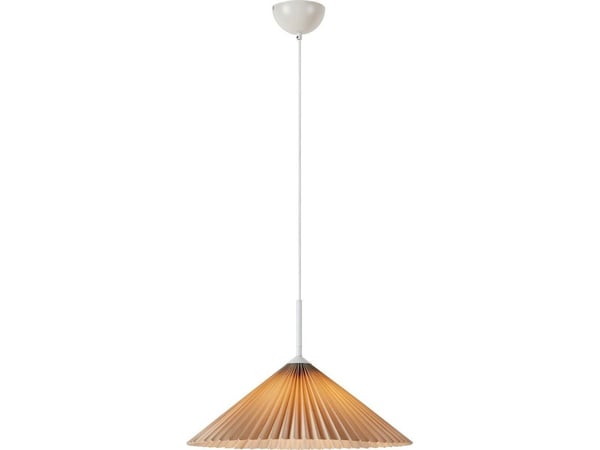 Lampa wisząca Markslojd Markslojd Plisado 108710 lampa wisząca zwis 1x40W E27 beżowa/biała