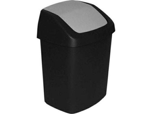 Curver Swing-Top, 10 l, Rektangulær, Plast, Sort, Grå, Plast, 246 mm