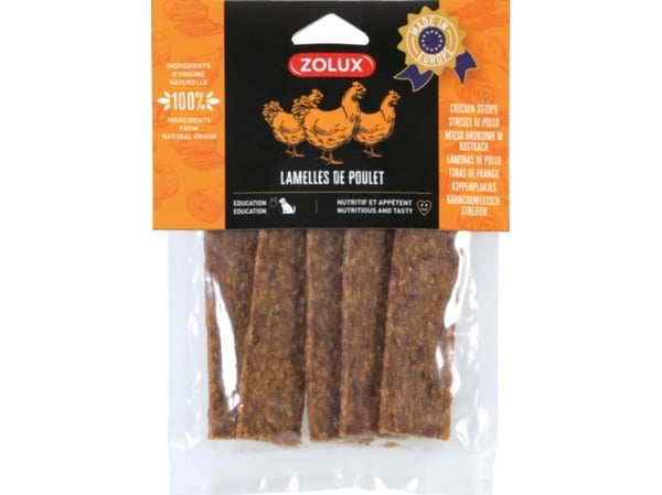 Zolux hundegodbit kyllingstrimler 100 g