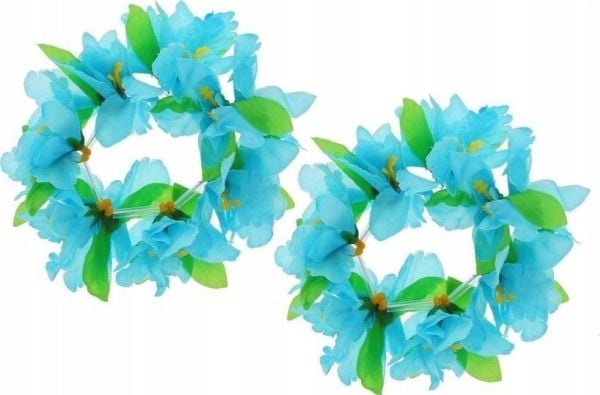 Party Deco Havaijin rannekkeet sininen ja vihreä 2kpl