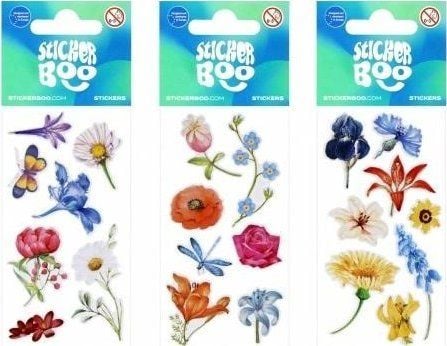 Sticker BOO – klistremerker med blomster