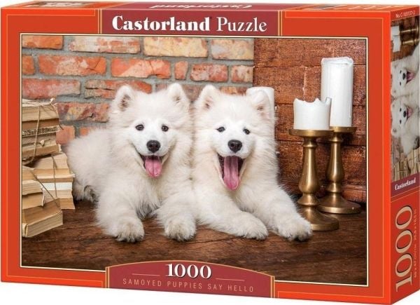 Castorland Pussel 1000 bitar Samoyed Puppies Say Hello CASTOR