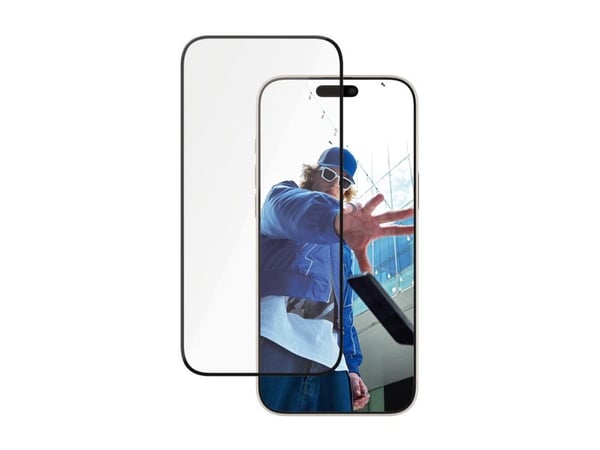 PanzerGlass - Skjermbeskyttelse for mobiltelefon - ultrabred passform - glass - rammefarge svart - for Apple iPhone 16 Pro Max