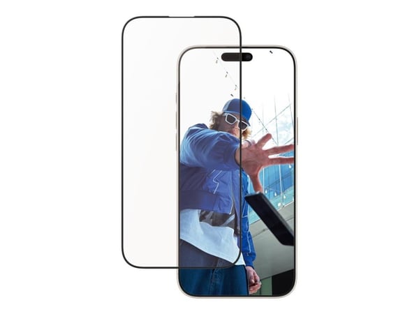 PanzerGlass - Skjermbeskyttelse for mobiltelefon - ultrabred passform - glass - rammefarge svart - for Apple iPhone 16 Pro Max