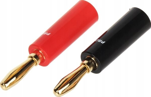 Prolink Pari banaanipistokkeita BAN-PLUG-V2 PUNAINEN + MUSTA PROLINK PROLINK