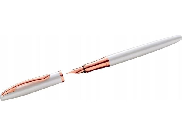 Pelikan Jazz Noble Elegance P36, Gull, Perle, Hvit, Fyllesystem med patron, Blå, Metall, Rustfritt stål, Medium