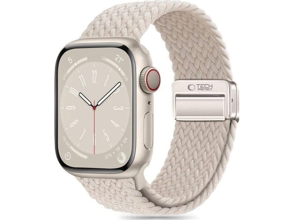 Tech-Protect TECH-PROTECT nylonmag til Apple Watch 4 / 5 / 6 / 7 / 8 / 9 / SE (38 / 40 / 41 mm) naturlig titan