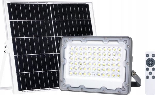 Eko-Light Milagro Milo EKO9154* solcelleflomlys 8W LED 1000lm 6000K IP65 med skumrings-/bevegelsessensor svart