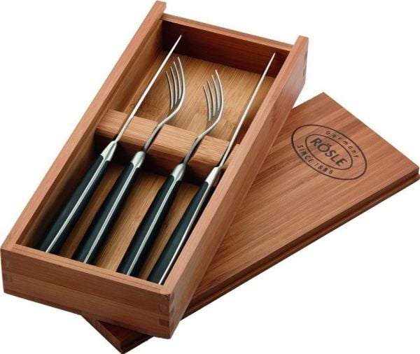 Rösle set med 4 delar BBQ-bestick för biff - Rösle