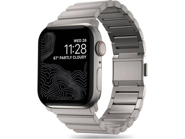 Rannekoru Apple Watch 4 / 5 / 6 / 7 / 8 / 9 / SE / Ultra 1 / 2 (42 / 44 / 45 / 49 MM) Tech-Protect teräsnauha Titanium