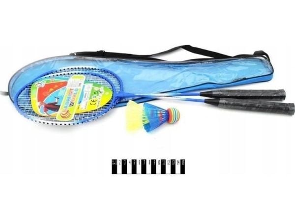 Maxik sett i metall badmintonraketter i etui MIX