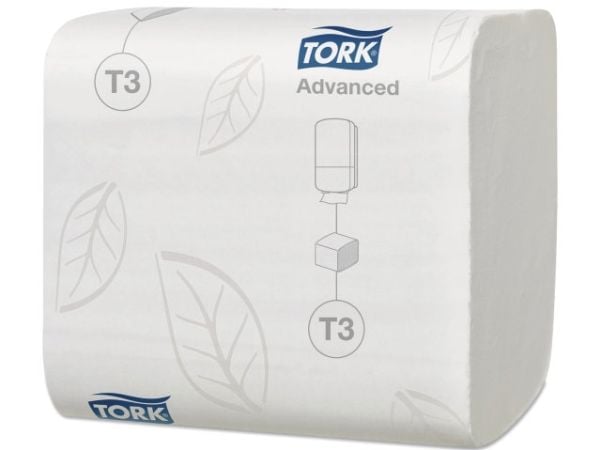 Toiletpapir Ark, Tork, Advanced, Bulk 2 lag, tissue, hvid 110mm, æske a 9072 ark FSC Recycled Credit