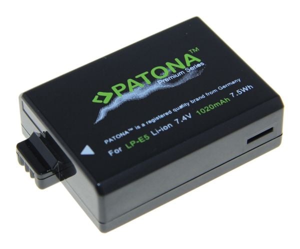PATONA 1211, Lithium-Ion (Li-Ion), 1020 mAh, Kamera, Canon EOS 1000D, 450D, 500D, 7,4 V, 7,5 Wh