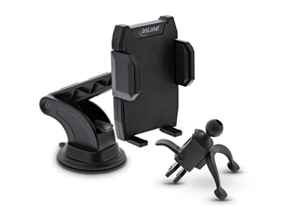 InLine 23156O, Digital mediaspiller, Mobiltelefon/smarttelefon, Navigatør, Passiv holder, Universell, Svart