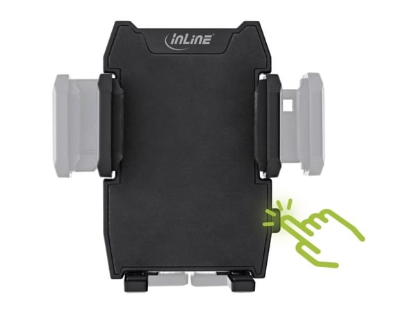 InLine 23156O, Digital mediaspiller, Mobiltelefon/smarttelefon, Navigatør, Passiv holder, Universell, Svart