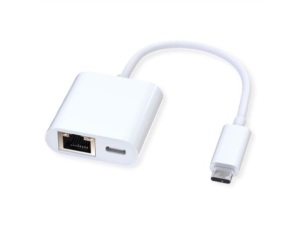 ROLINE 12.02.1100, USB 3.2 Gen 2 Type C, RJ-45, valkoinen