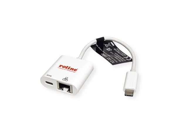 ROLINE 12.02.1100, USB 3.2 Gen 2 Type C, RJ-45, Hvit