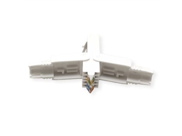 ROLINE 21.17.0324, RJ-45, Hvit, Hankjønn, Rett, Cat6a, U/UTP (UTP)