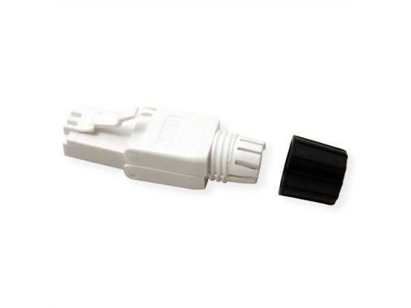 ROLINE 21.17.0324, RJ-45, Hvit, Hankjønn, Rett, Cat6a, U/UTP (UTP)