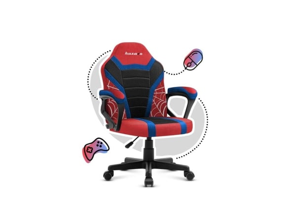 Huzaro Ranger 1.0 Spider, Flatt sete, Maskenett, Sort, Blå, Rød, Sort, Blå, Rød, Netting, Netting