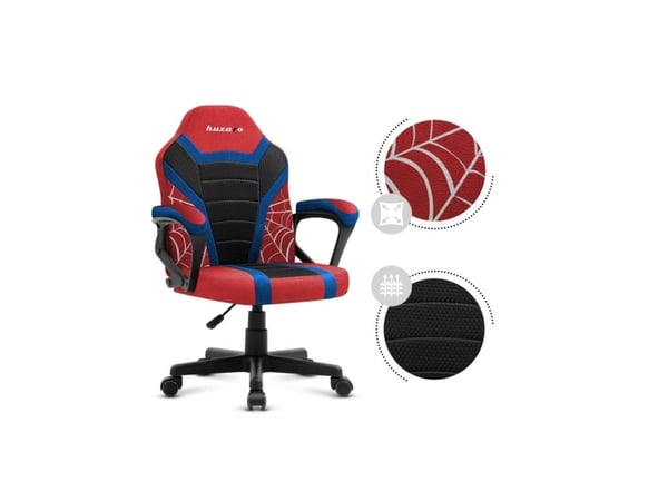 Huzaro Ranger 1.0 Spider, Flatt sete, Maskenett, Sort, Blå, Rød, Sort, Blå, Rød, Netting, Netting