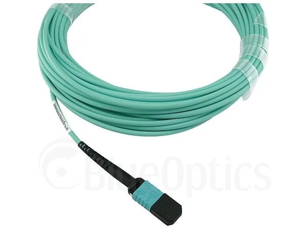 Kompatibel Fortinet FG-TRAN-QSFP-4XSFP-10 BlueOptics fiberoptisk breakout-patchkabel, MPO/UPC, 4xDuplex LC/UPC, 10 meter, multimodus G50/125µm, OM3...