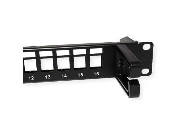 ROLINE 48,30 cm (19") keystone modulholder 16 porter skjermet svart (26.11.0363)