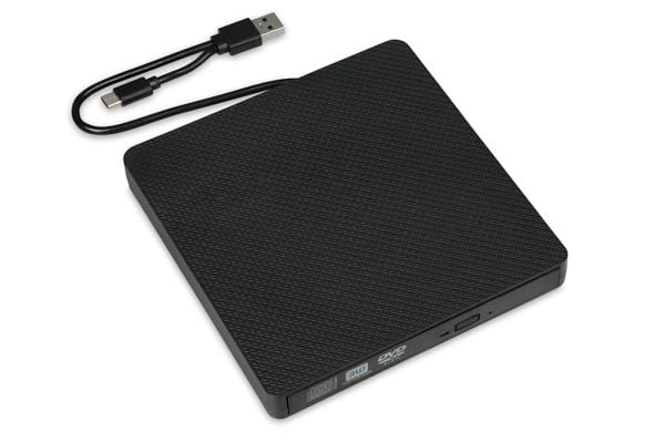 iBOX IED03 - Platestasjon - DVD-RW (-R DL) - 8x/8x - USB 3.2 Gen 1 - ekstern - svart
