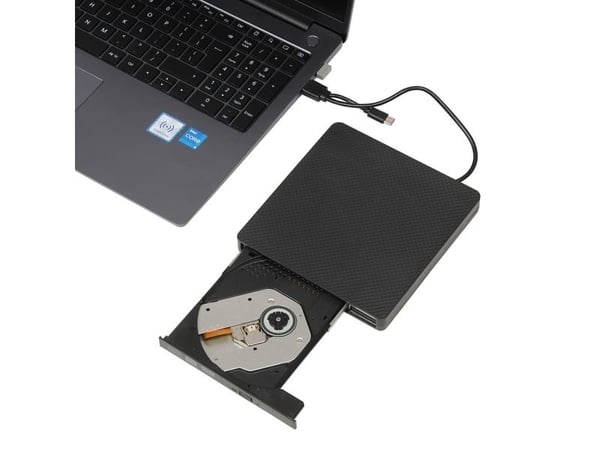 iBOX IED03 - Platestasjon - DVD-RW (-R DL) - 8x/8x - USB 3.2 Gen 1 - ekstern - svart
