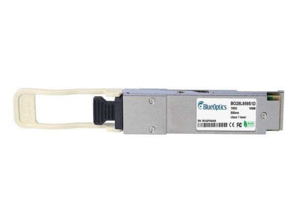 BlueOptics QSFP+28SR4-BO, Fiberoptik, 100000 Mbit/s, QSFP28, MTP/MPO, 100 m, 850 nm