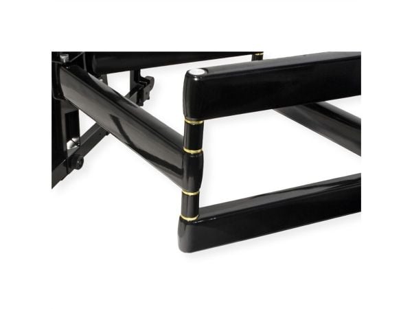 ROLINE 17.03.1246, 200 x 200 mm, 600 x 400 mm, -10 - 5°, -60 - 60°, Aluminium, Plast, Stål, Sort