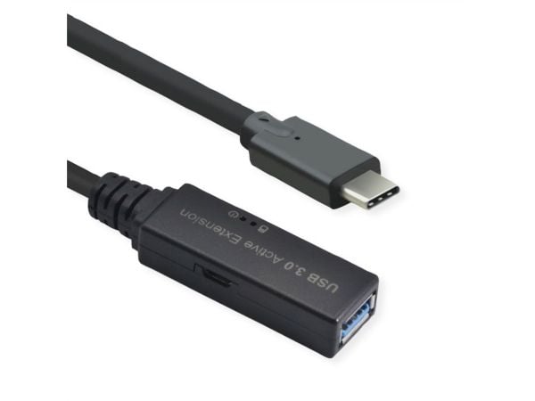 ROLINE Ultra Long USB3.2 Gen1 jatkokaapeli C-A ST/BU 5m - Kaapeli - Digitaalinen/Data - 5 m (12.04.1065) ROLINE Ultra Long USB3.2 Gen1 jatkokaapeli C-A ST/BU 5m - Kaapeli - Digitaalinen/Data - 5 m (12.04.1065)