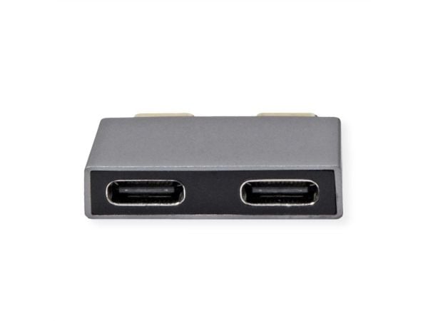 USB 3.2 Gen 2 -sovitin, 2x USB type C - 2x type C, ST/BU, hopea väri