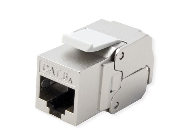 ROLINE Keystone Cat6A/Cl.EA RJ45 suojattu työkaluton hopeanvärinen (21.17.0326)