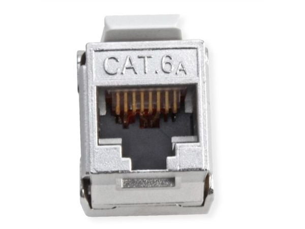 ROLINE Keystone Cat6A/Cl.EA RJ45 suojattu työkaluton hopeanvärinen (21.17.0326)