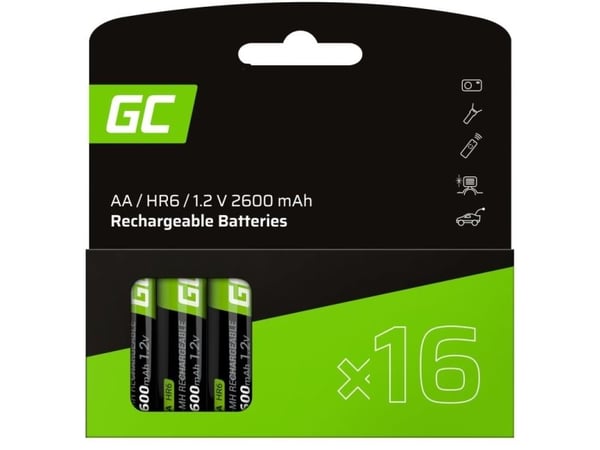 Green Cell - Batteri 16 x AA / HR6 / R6 - nickel-metal hydride - (ladbare) - 2600 mAh