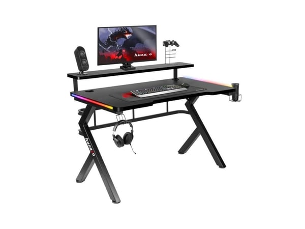 Huzaro Hero 5.0 RGB, Rett, Rektangulær form, MDF, Spilling, Karbonfiber, Matt