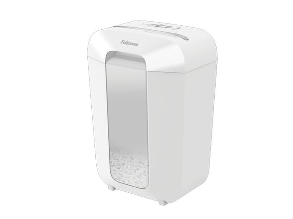 Fellowes Powershred LX70 dokumentmakulator med partikkelkutt P-4, 4 x 40 mm, opptil 11 ark, hvit