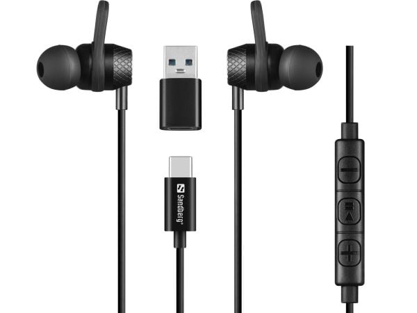 Sandberg - Ørepropper med mikrofon - i øret - kablet - USB-C