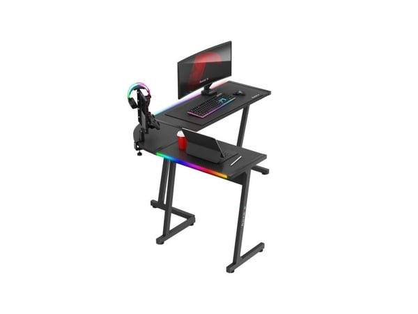 Huzaro Hero 6.0 RGB, Hjørne, L-form, Stål, Spilling, Karbonfiber, Matt