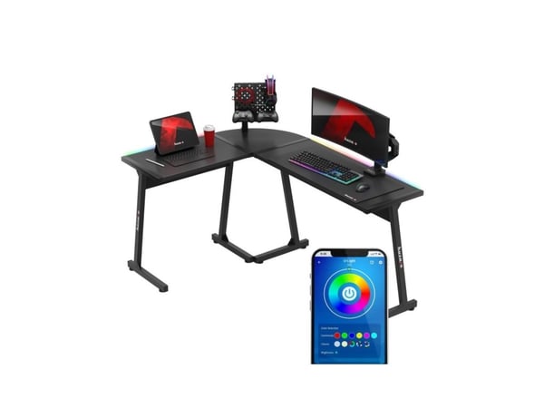 Huzaro Hero 6.0 RGB, Hjørne, L-form, Stål, Spilling, Karbonfiber, Matt