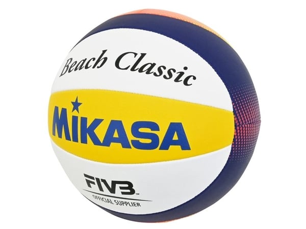MIKASA BV551C, 10-panel ball, Sininen, Valkoinen, Keltainen, Komposiitti, Nailon, Ulkona, 66 - 68 cm, FIVB
