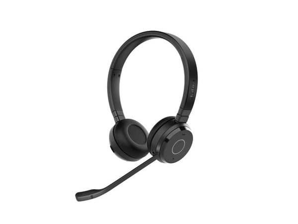 Jabra Evolve 65 TE Stereo - Hodesett - on-ear - Bluetooth - trådløs - USB-A via Bluetooth-adapter - lydisolerende - UC-sertifisert