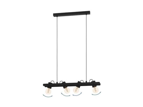 EGLO PLIMSOLL PENDEL 4XE27 L770 SORT FSC