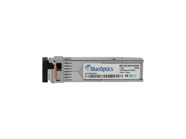 Kompatibel White Rabbit BO15C4931620D-WR BlueOptics BO15C4931620D-WR SFP-sender/mottaker, LC-Simplex, Orangener Bail Verschluss, 1000BASE-BX-D, Sin...