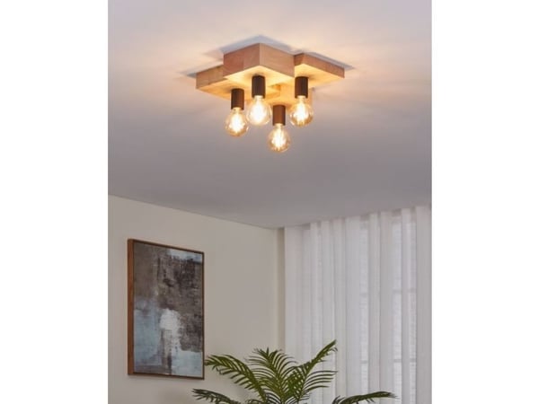 EGLO HALKIN LOFT 4L E27 SORT/TRÆ