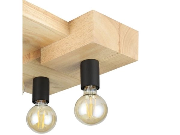 EGLO HALKIN LOFT 4L E27 SORT/TRÆ
