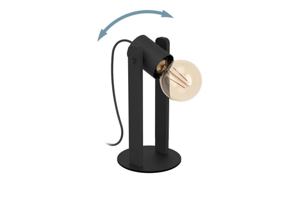 EGLO 43849, Sort, Stål, Tre, Soverom, Spise rom, Stue, Sort, IP20, II