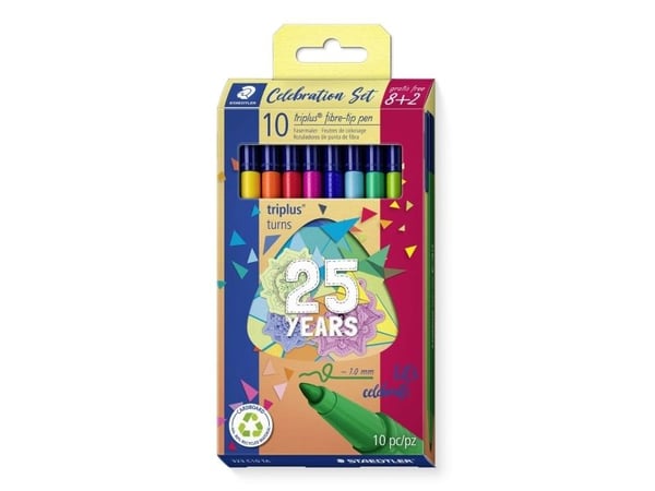 Fineliner Staedtler® triplus® Color 323 med 8+2 stk. ass. farver