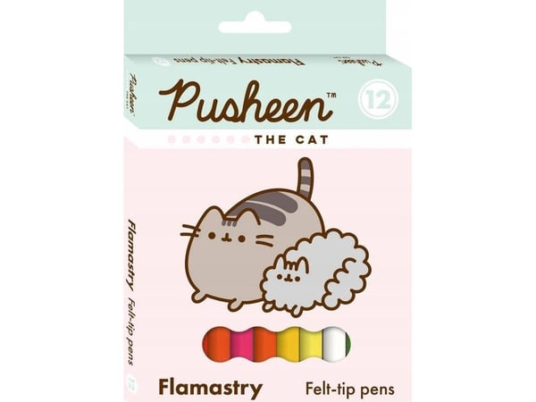 MAJEWSKI färgpennor 12 färger Pusheen p10